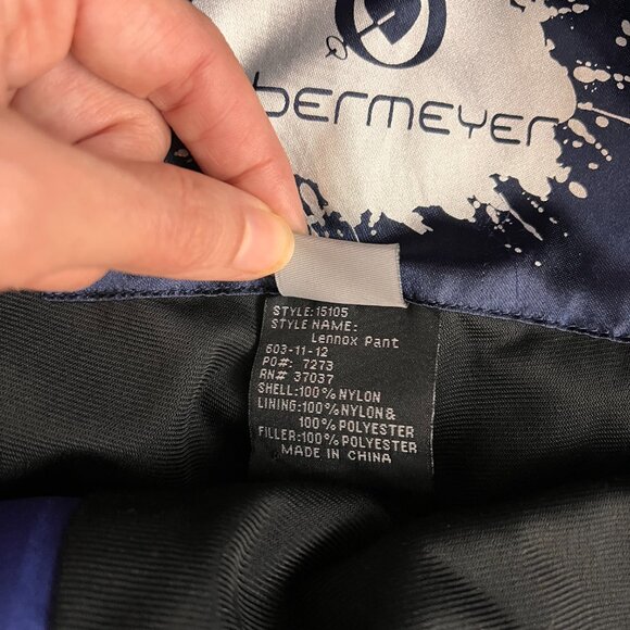Obermeyer Soft Shell Waterproof Ski/Snow Pants Navy Blue Size 14 - Picture 7 of 13